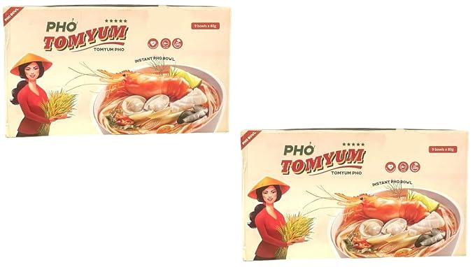 Asia Style Instant Noodles (2 CASE SET INSTANT PHO TOMYUM BOWL)