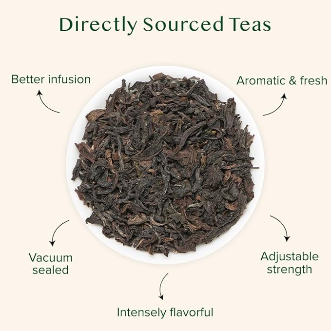VAHDAM High Mountain Oolong Tea Leaves From Himalayas - 340g/12oz (170 Cups) High Elevation Grown | Vacuum Sealed | Brew Hot Iced Or Kombucha Tea | Loose Leaf Tea