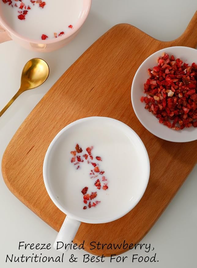Premium Freeze Dried Strawberries Pieces 16 Oz/1 Lb/454gFrozen Dried Strawberry100% Natural &amp No Additives.