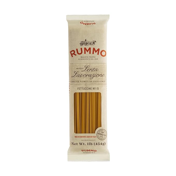 Rummo Fettuccine Pasta N.15 - Fettuccine Pasta Noodles Dry Pasta Durum Wheat Fettuccine Imported from Italy - 16 Ounce (Pack of 5)
