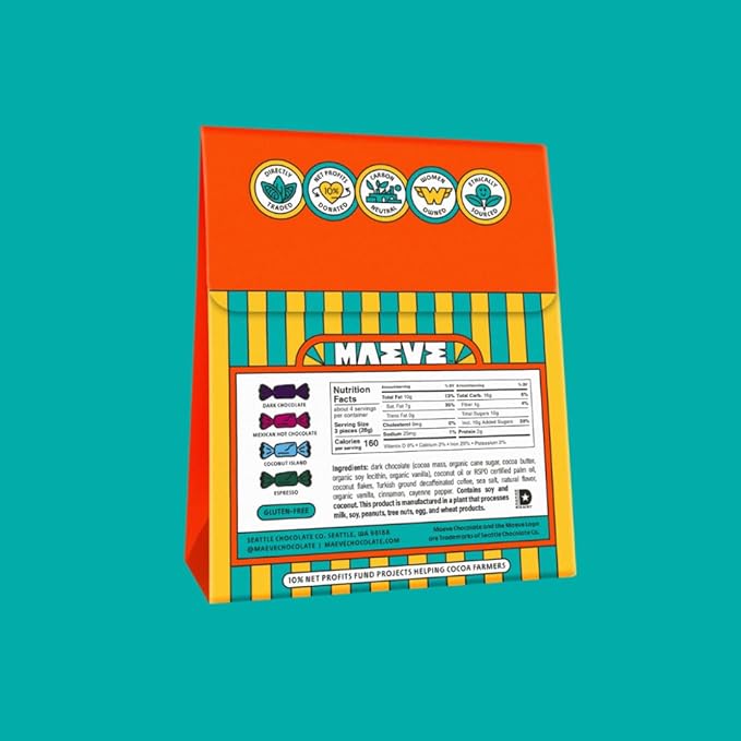 Maeve Chocolate Dark Chocolate Medley Bonbon Box (4oz)