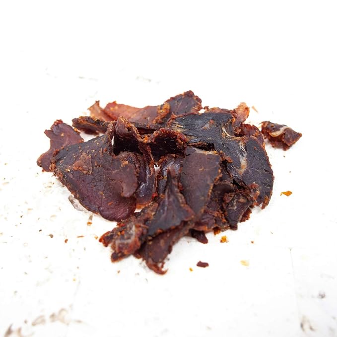 Boikeys Biltong South African Style Beef Jerky - Chili Flavor - Gluten Free - Zero Sugar Keto Friendly - 32g Protein - Premium Round Roast Beef Cuts - Naturally Cured - 2 oz (3 Pack)