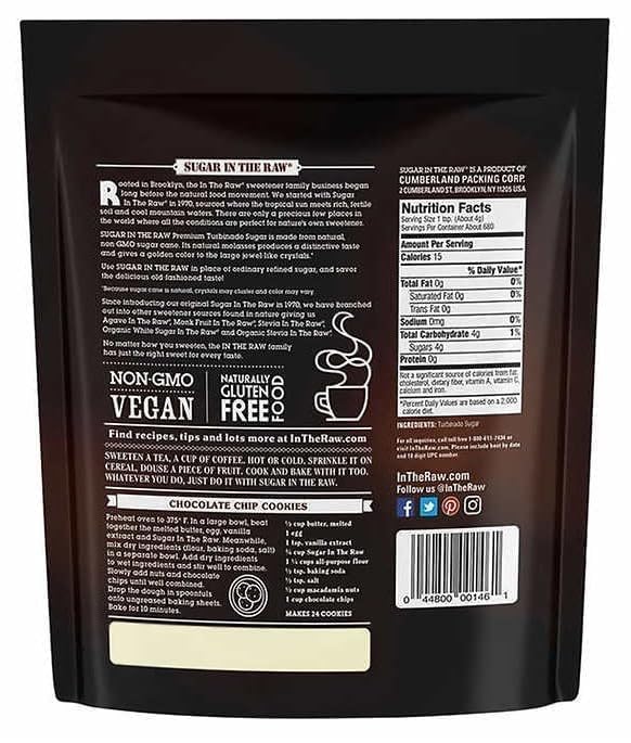 Sugar Raw Turbinado Cane Sugar Made Using 100% Natural Pure Cane Sugar 6 lbs