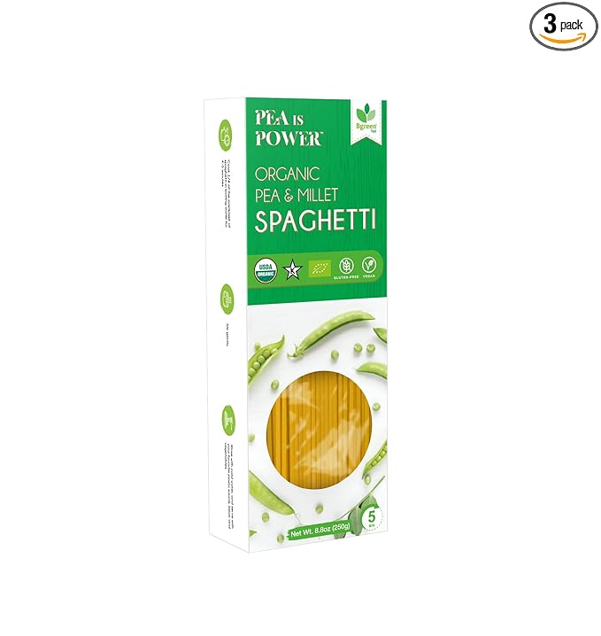 Organic Food - Organic Pea &amp Millet Spaghetti USDA Organic Non-GMO Vegan Gluten-Free Pea is Power (3)