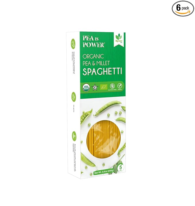 Organic Food - Organic Pea &amp Millet Spaghetti USDA Organic Non-GMO Vegan Gluten-Free Pea is Power (6)
