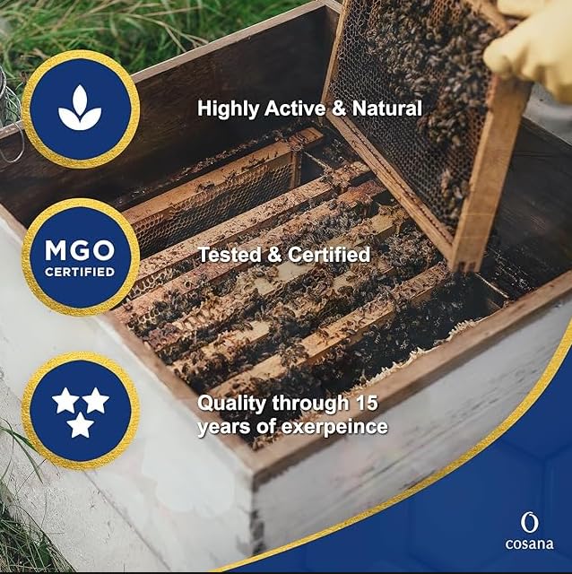 Cosana Manuka Honey UMF 13+ MGO 400+ 8.8 oz 100% Pure bottled sealed and certified in New Zealand