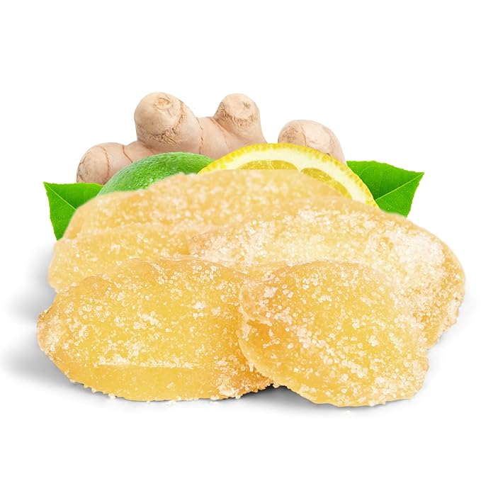 Crystallized Ginger Slices by It's Delish 2.5 Lbs Bulk | Candied Dried Ginger Fruit Chews Natural Candy Ginger Root with Sugar Crystals Unsulphured No Color Added - Healthy Snack Vegan Kosher