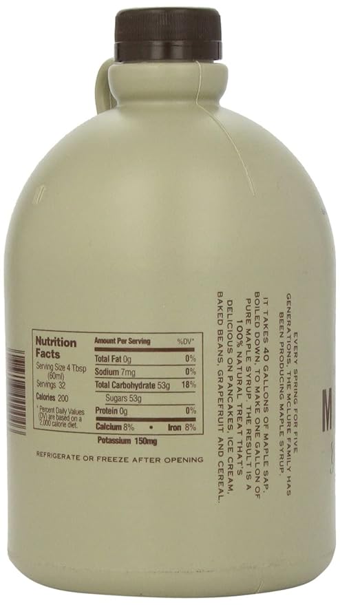 McLures Pure Grade A Very Dark New England Maple Syrup 64 Fl Oz