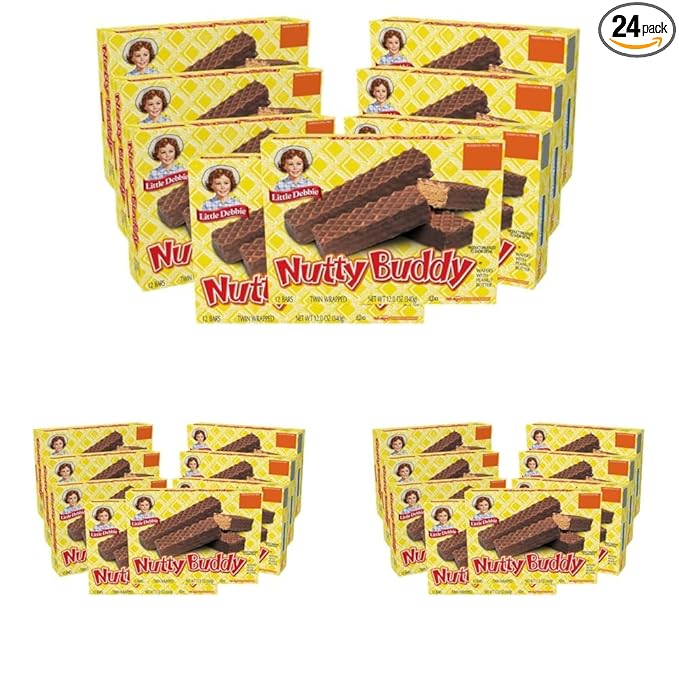Little Debbie Nutty Buddy Wafer Bars 96 Twin-Wrapped Wafer Bars (Pack of 24)