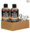 2x Peace River Honey Honey Pineapple Jalapeno 12 OZ Bundle with Measuring Spoon Set – Sweet and Spicy Blend with Pineapple Heat Plus Stainless Measuring Tools – Gift Set (3 Items)