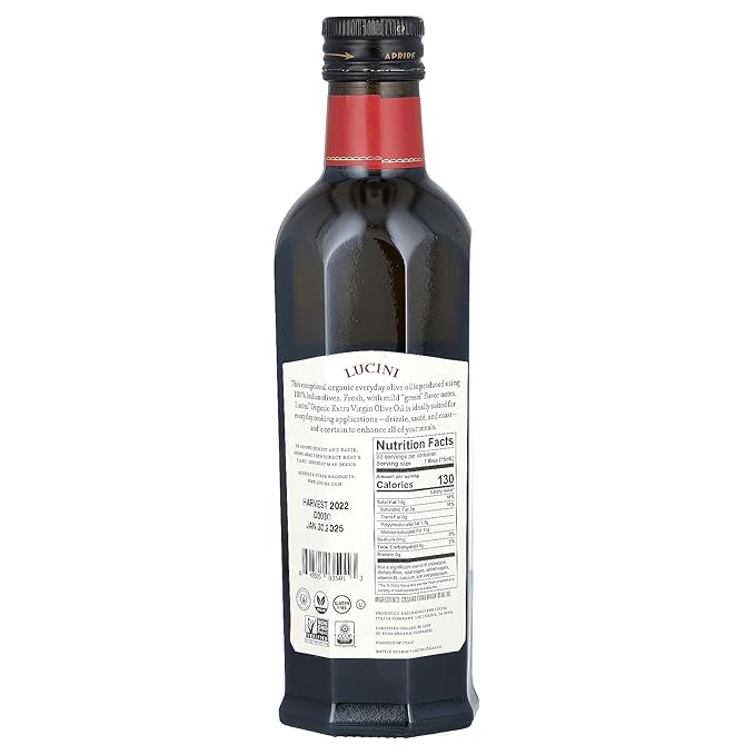 Lucini Organic Everyday Extra Virgin Olive Oil 16.9 Fl Oz