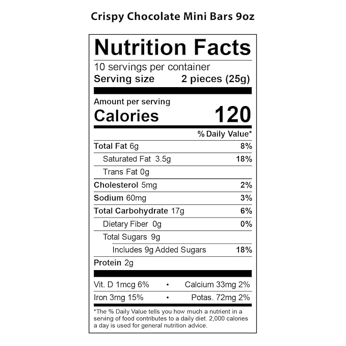 Vermont Nut Free Chocolates Mini Chocolate Bars 9 Ounces Nut-Free Egg-Free Kosher (Mini Crispy)