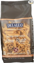 DeLallo Gluten Free Brown Rice Penne Regate 12-Ounce (Pack of 12) by DeLallo