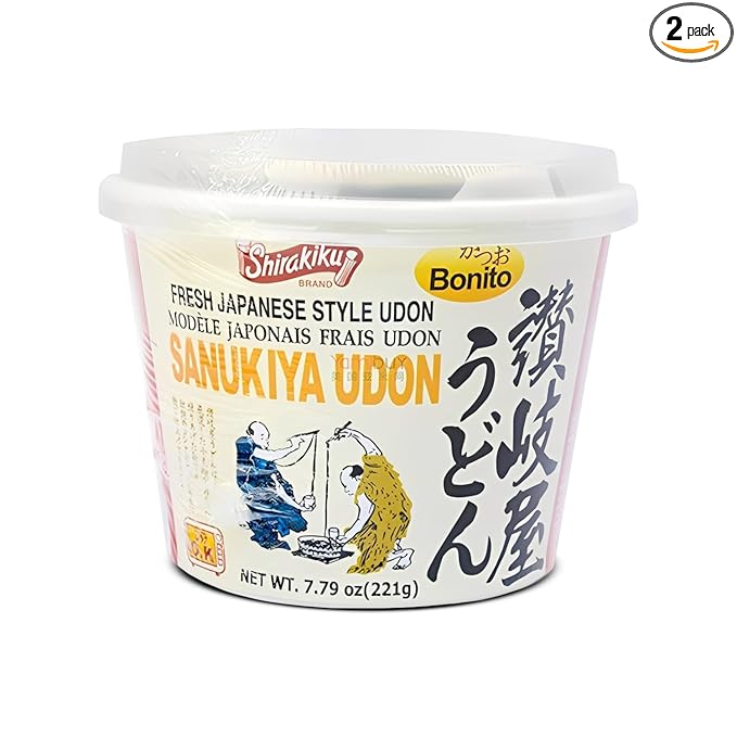 Shirakiku Sanukiya Instant Noodle cups (Bonito Pack of 2)