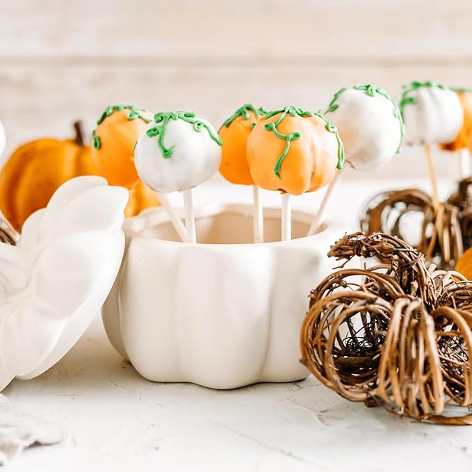 Bake Eat Love Pumpkin Cake Pops Baking Kit Pre-measured Ingredients with Pumpkin Puree Portion Scoop Instructions Makes 12-20 Servings Fall Dessert