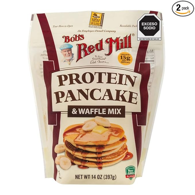 Bob's Red Mill Mill Protein Pancake and Waffle Mix 14-ounce (Pack of 2)