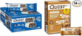 Quest Cookies &amp Cream and Chocolate Chip Cookie Dough Protein Bars 18g and 8g Protein 1g Sugar Gluten Free 12 and 14 Count