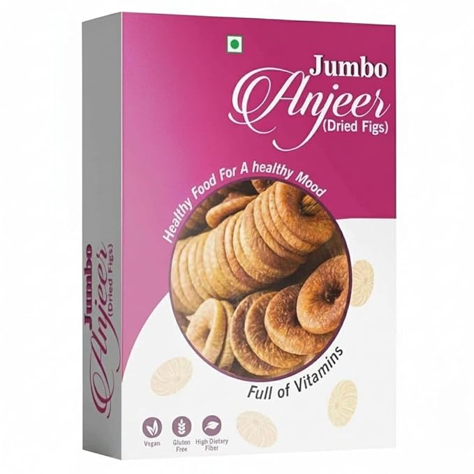 250g Afghani Anjeer Box Dry Fruits | Dried Afghani Anjir Figs Rich in Iron Fibre &amp Vitamins | Healthy Snack Low in Calories and Fat Free | Dry Afghani Anjir Figs