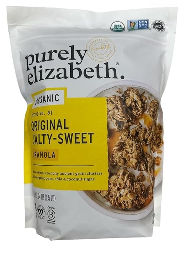 HGU Purely Elizabeth Organic Original Salty-Sweet Ancient Grain Granola Gluten-Free Non-GMO 34oz Bag