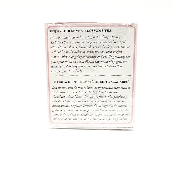Tadin Seven Blossoms Herbal Tea Blend. Improves Digestion. High in Antioxidants. 24 Bags. 1.01 oz. Pack of 6