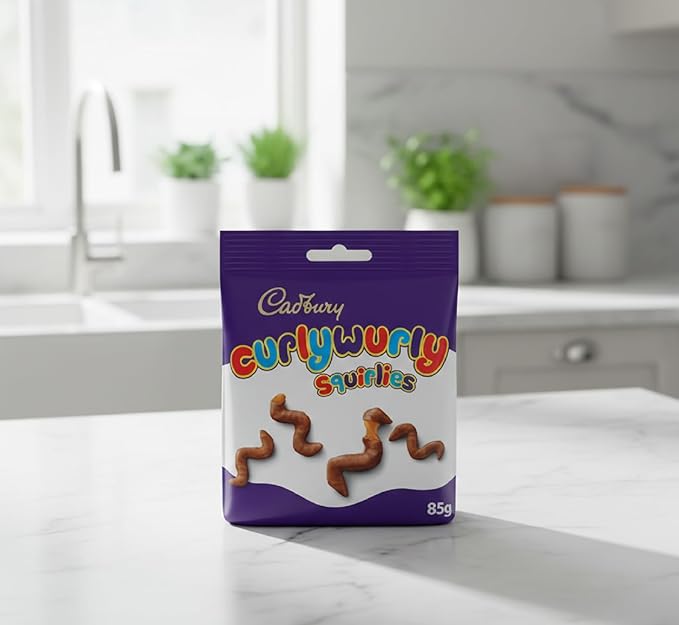 Cadbury Curly Wurly Squirlies Chocolate Bag 85 g - Pack of 10