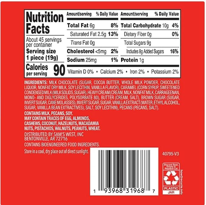 Member Mark Milk Chocolate Pecan Caramel Clusters 30.2 oz.