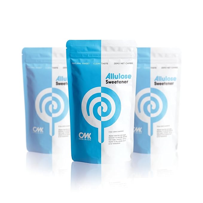 ALLULOSE Sweetener [3 PACK / 3 LBS] Zero Net Carb Keto Sugar - Natural Sugar Alternative - Low Calorie Sweetener - Made in the USA - Granular Powder (16oz Pack of 3)