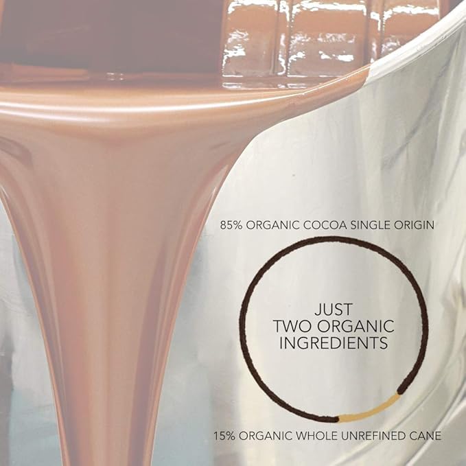 Nibble Chocolate Dominican Republic 85% | 3 Pack | Certified Organic | Gluten &amp Soy Free | 2 Ingredients