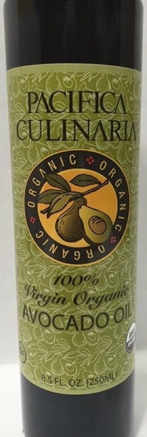 Pacifica Culinaria COLD PRESSED Extra Virgin Avocado Oil Made in USA 8.5 fl oz (250ml) Bottle (100% Virgin Organic Avocado Oil)