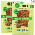 Mezcla Plant Based Protein Bars Puff-Crispy Bar Pistachio Chocolate 1.4 oz Bars Plant-Based Protein Snack Gluten Free 14 Count (Pack of 2)