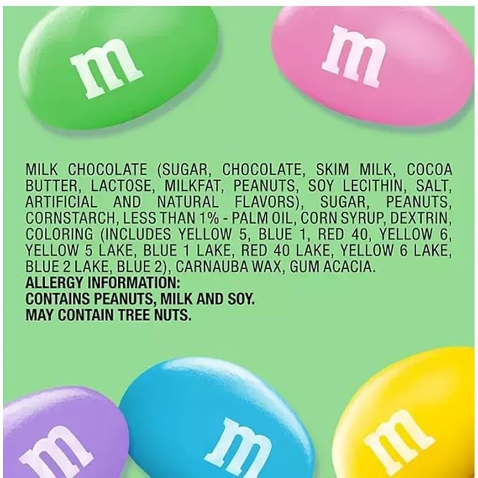 Peanut Chocolate Candy Easter Pastel Colors 62 oz Jar (62 Ounce (1 Pack))