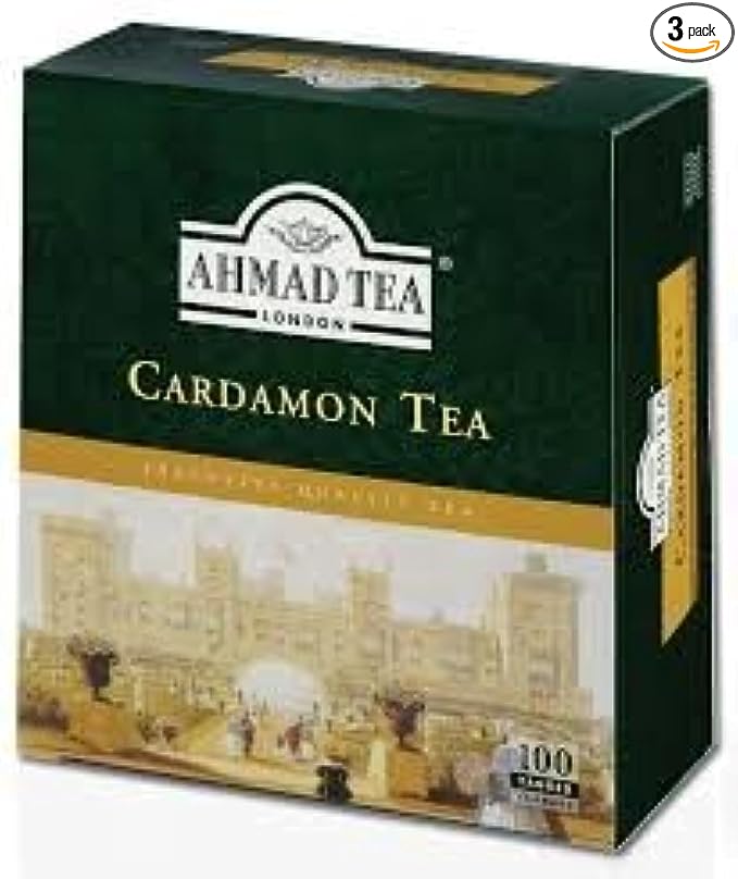3 Boxes Ahmad Cardamon Tea x 100 Tagged Tea Bags