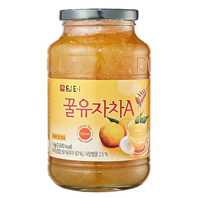 Damtuh Honey Citron Tea &amp Honey Ginger Tea Bundle Pack 1000g - 2.20lb x 2 Bottle