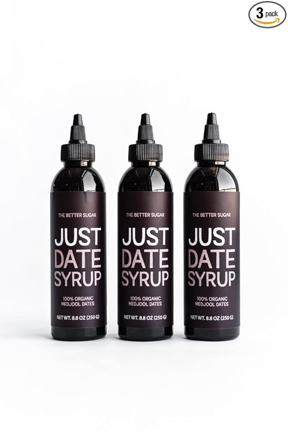 Just Date Syrup - 3 Pack - Each Bottle is 8.8oz.