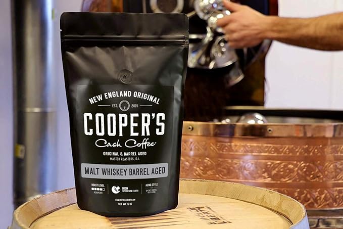Bourbon Whiskey - Colombian Coffee Beans Aged in Kentucky Bourbon Whiskey Barrels - 12oz and Single-Malt Whiskey - Sumatra Coffee Beans Aged in Stout Whiskey Barrels - 12 oz