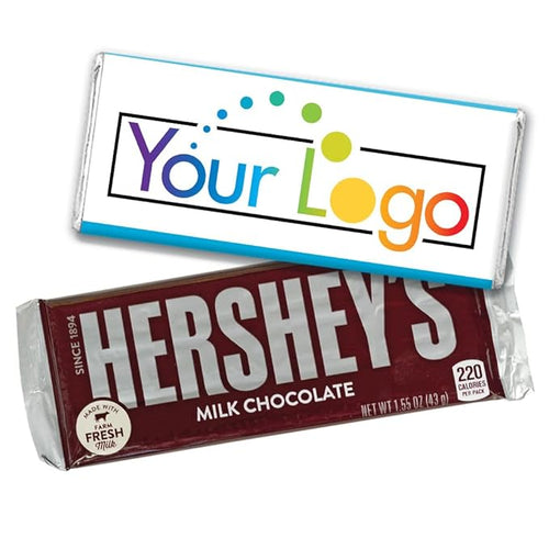 50 Pcs Personalized Candy Promotional Products Add Your Logo Chocolate Bars - Caribbean Blue