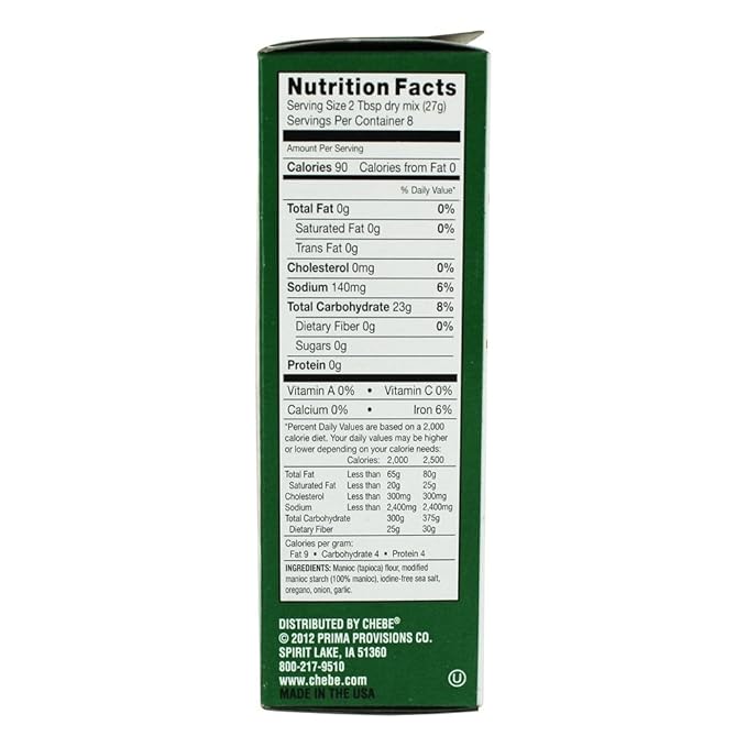 Chebe Bread Pizza Crust Mix Gluten Free 7.5-Ounce Box (Pack of 8)