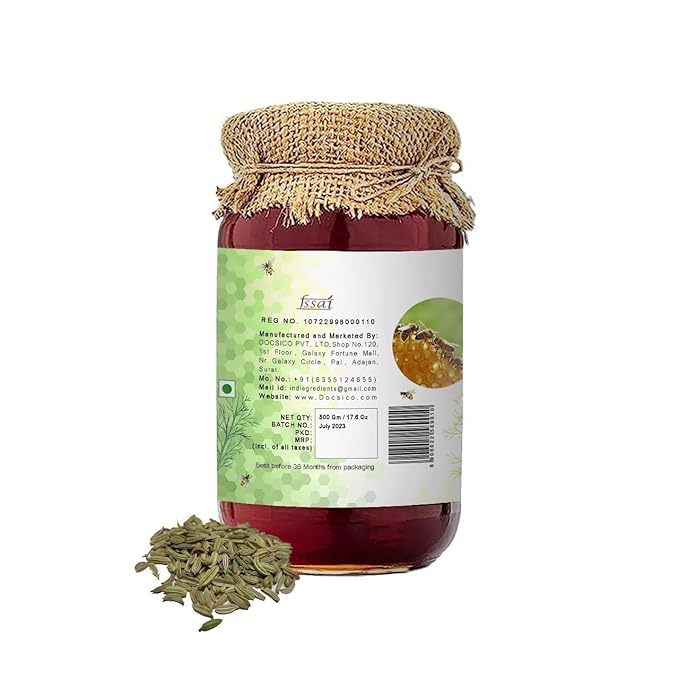 100% Pure Raw Organic Unprocessed Certified Honey Premium Superfood for Nourishing Wellness Raw Wild Non-GMO (250Ml)