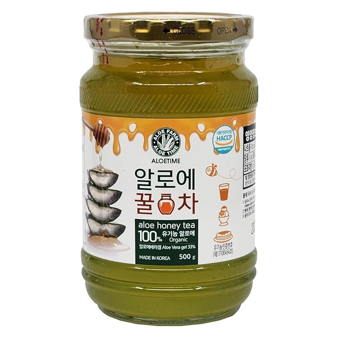 [Aloe Farm] Aloe Honey Tea Refreshing Herbal Caffeine Free Healthy Aloe Vera Tea (17.64 fl oz/500g)