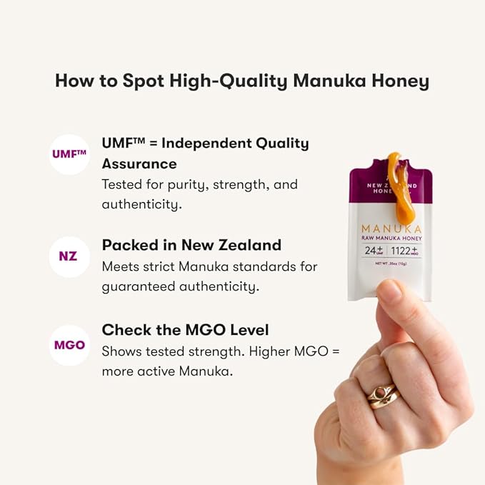 New Zealand Honey Co. Manuka Honey Packets UMF 24+ - 10Pack
