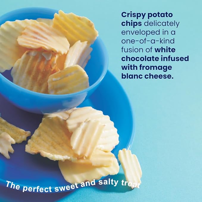ROYCE' Potatochip Chocolate Fromage Blanc - Sweet and Salty Snack | Crispy Potato Chips Coated with Fromage Blanc Infused White Chocolate | Japanese Chocolate from Hokkaido (1 Oz)