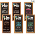 Dark Chocolate Bar Variety Pack 6 Flavors 2.1 Oz Bars - Healthy Snack Vegan Paleo Gluten-Free -No Dairy No Refined Sugar 6 Pack