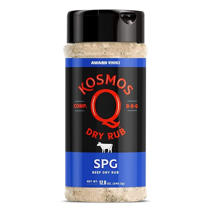 Kosmos Q BBQ Grill Spices and Seasonings Set - 8 Flavor Variety BBQ Rub Seasoning Gift Set for Barbecues Grilling and Smoking - Dry Rub Shakers Include Cow Cover Dirty Bird SPG and More