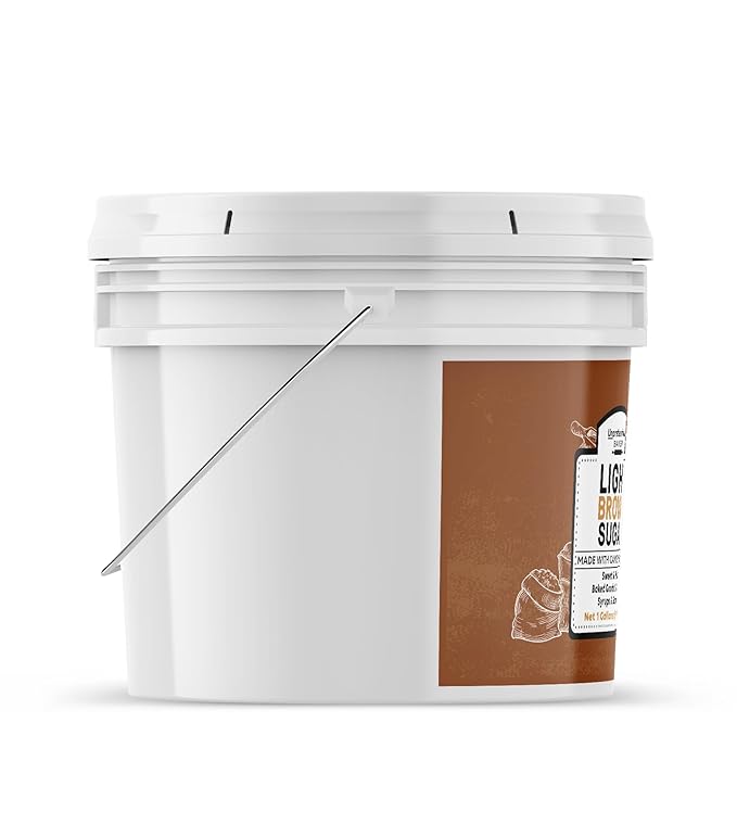 Unpretentious Light Brown Sugar 2 Gallon Bucket Made With Cane Molasses Perfect For Desserts Meat &amp Fruit