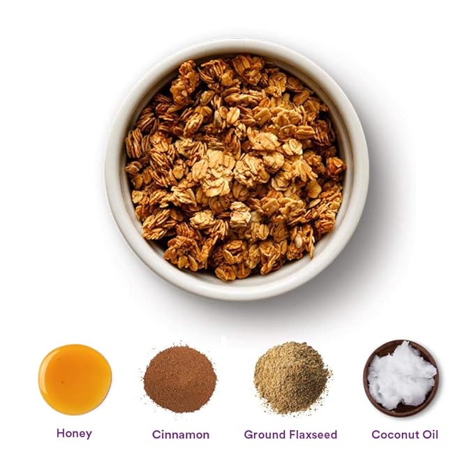 gr8nola HONEY OAT CRUNCH - Healthy Low Sugar Bulk Granola Cereal - Made with Superfoods Whole Oats Honey Cinnamon and Flaxseed Soy Free Dairy Free and No Refined Sugar - 4.5lb Resealable Bag