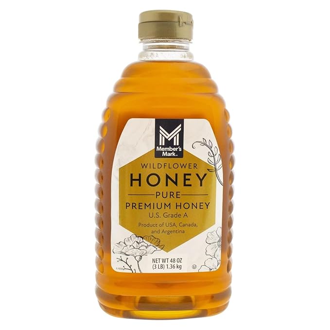 Wildflower Pure Premium Honey | Sourced and Packaged in the U.S | Rated as US Grade A Honey - 48 oz.