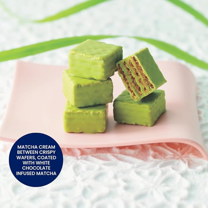 ROYCE' Chocolate Wafers Matcha - Premium Chocolate Wafers with Flavorful Filling| Perfect Gourmet Snack for Gifting &amp Indulging | Japanese Chocolate from Hokkaido (12 Pieces of Chocolate)