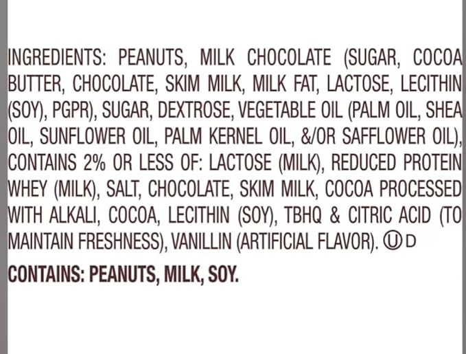 Milk Chocolate Peanut Butter Hearts Candy 39.8 oz 65 Count Individually Wrapped Kosher Classroom Exchange
