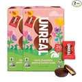 UNREAL Dark Chocolate Easter Peanut Butter Cups | 5g Sugar | Certified Vegan Gluten Free Fair Trade Non-GMO | No Sugar Alcohols or Soy | Easter Gift Box 10.6oz (Pack of 2)