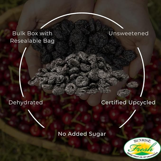 Sunrise Fresh Dried Fruit Company No Sugar Added Dried California Blueberries 5lb Bulk Box No Sugar Added Dehydrated Fruit for Baking Healthy Snack